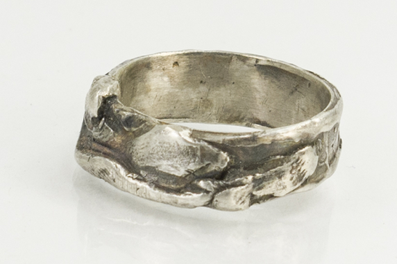 unique men's ring organic sculpture ring