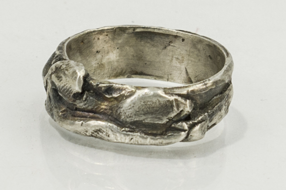sculptural men's ring sterling silver men's ring