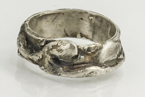 chunky men's ring rugged organic style ring