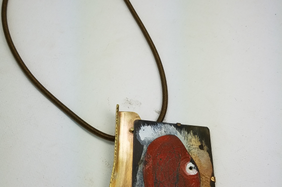 thick brown leather cord modern jewelry design