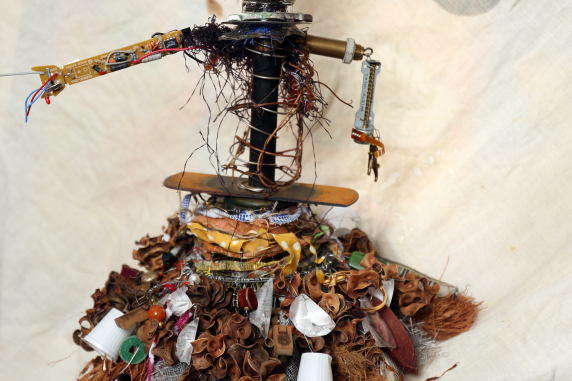 elegant beauty Mixed media sculpture