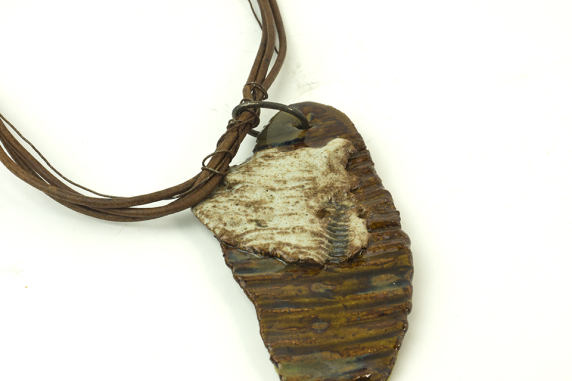organic ceramic pendant nature inspired necklace