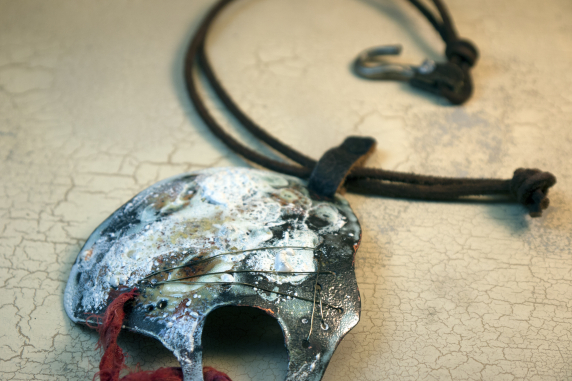 leather cord with hook recycled upcycled jewelry