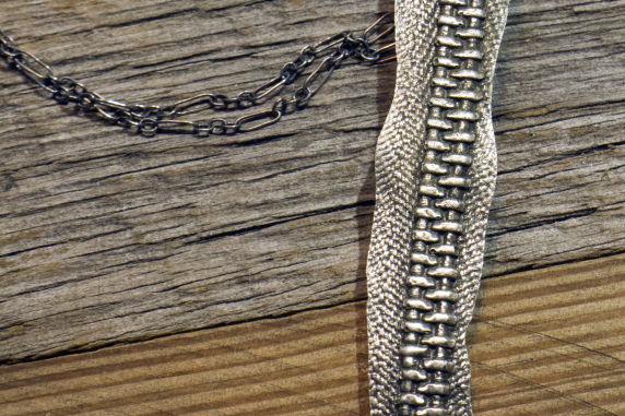 blackened sterling silver necklace organic boho necklace