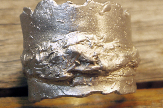 organic terrain Unisex organic pewter nugget terrain ring