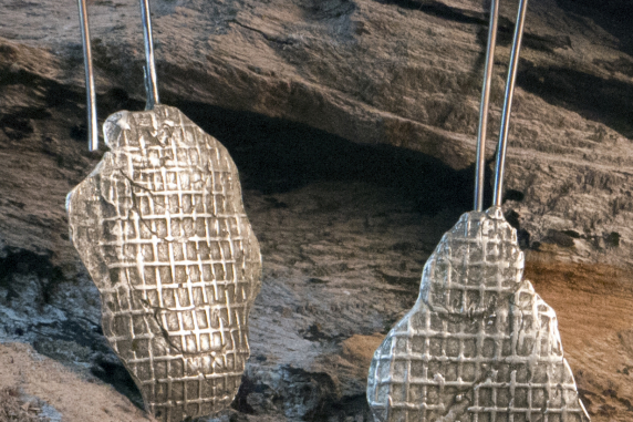 textured sterling silver earrings sterling silver handcrafted jewlery