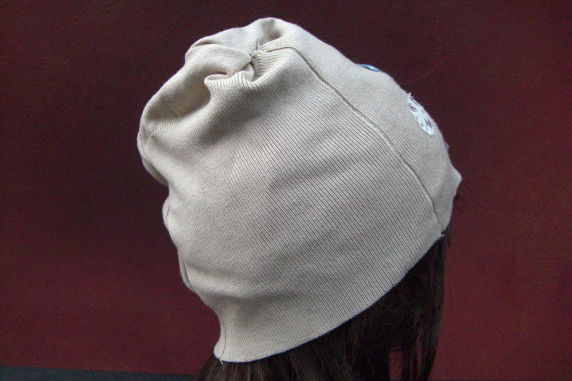 Boxy top recycled sweater hat