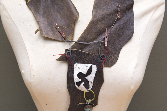 bohemian style necklace upcycled jewelry