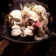 Steampunk day of the dead skull top hat