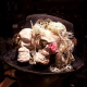 Steampunk day of the dead skull top hat