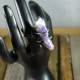 oblong amethyst steel ring